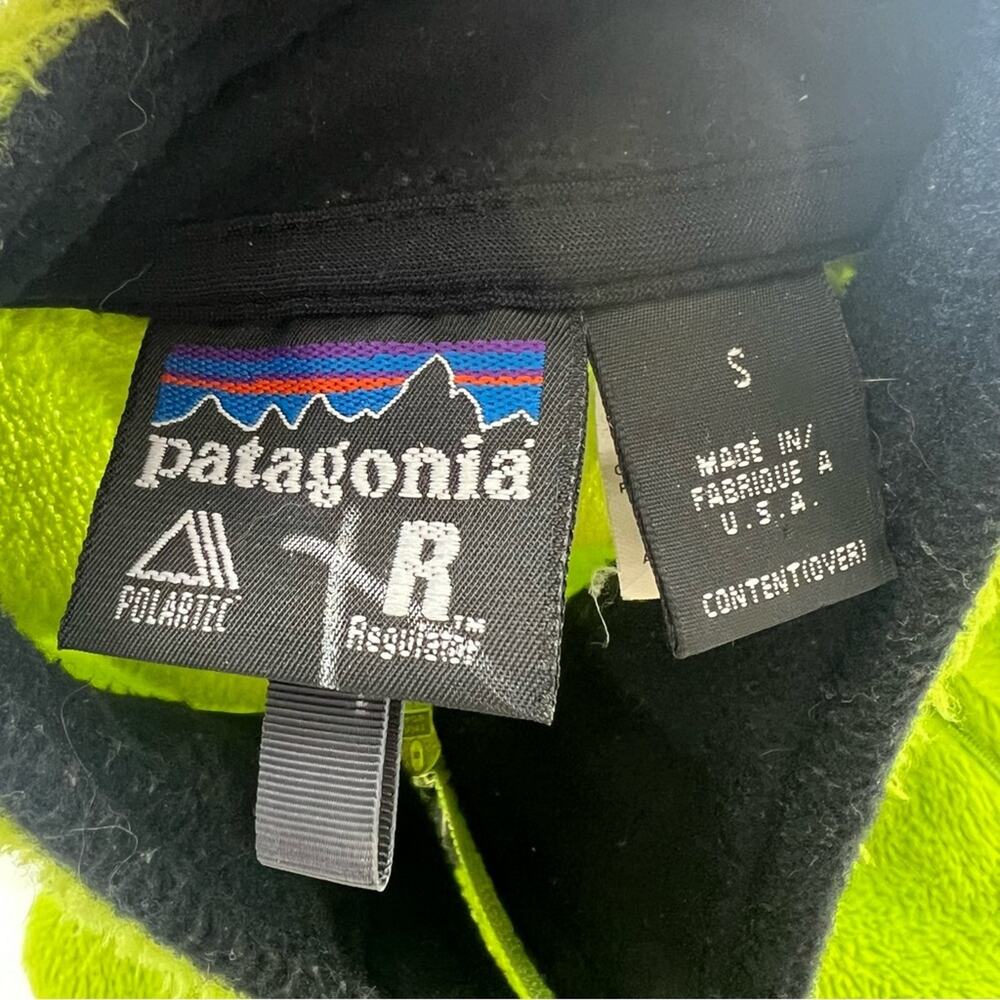Patagonia Lime Green Fleece Vest - Picture 5 of 7